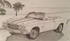 Want to discover art related to 1970chevelle? 1970 Ss Chevelle Ls6 Drawing By Peter Griffen