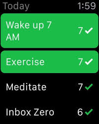 Habit tracker was released in the app store. Apple Watch App Watchaware