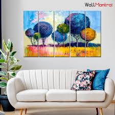 Check spelling or type a new query. Colorful Trees Scenery 5 Pieces Wall Painting For Living Room Bedroom Office Decoration