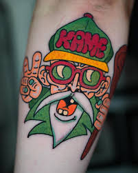 Master Roshi tattoo by Gabriele Cardosi at Red point tattoo U.K. : rtattoos