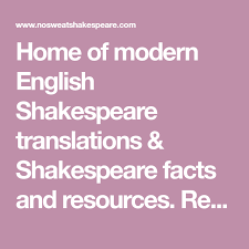 No Sweat Shakespeare Shakespeare Facts Shakespeare Reading Shakespeare