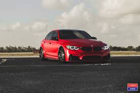 Satin Red Bmw F80 M3 Featuring Vossen X Work Wheels Bmw Bmw M3 Bmw Motors