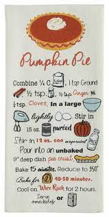 Pumpkin Pie Recipe Thanksgiving Fall Printed Kitchen Dish Towel Mary B Decorative Art Pumpkin Pie Recipes Thanksgiving Pie Recipes Gluten Free Pumpkin Pie