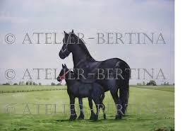 Kleurplaat springend paard afb 10361 gratis kleurplaten kleurplaten dieren kleurplaten. Fries Paard En Veulen Tuinposter Buitenschilderij Tuinposter Atelier Bertina