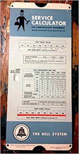 1967 Bell System Service Calculator Slide Chart By Perrygraf