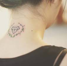 Elmas Dovmeleri Ense Neck Diamond Tattoos Dovme Elmas Dovme Fikirleri