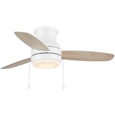 Flush mount ceiling fans are much fancier and attractive as compared to other fans. Home Decorators Collection Ashby Park 44 Inch Matte White Ceiling Fan With Integrated Led The Home Depot Canada