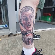 This day in Gidget Gein history: On this day January 5th 1991 Brian  Warner's 22st birthday,his bandmate and friend Gidget Gein took him to  Tattoos By Lou in Miami Florida to get