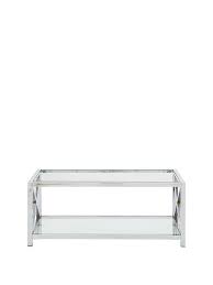 They are omnipresent in all interior designs and aesthetics and come in an ostensibly countless amount of styles. Christie Glass And Chrome Coffee Table Very Co Uk