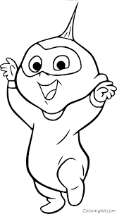 1) if you have javascript enabled you can click the print link in the top half of the page and it will automatically print the coloring page only and ignore the advertising and navigation at the top of the page. Jack Jack Learning To Walk Coloring Page Coloringall