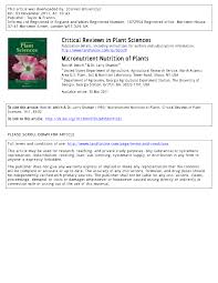 pdf micronutrient nutrition of plants