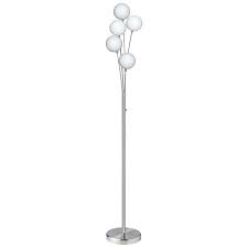 Zelda Satin Chrome 5 Light Modern Deco Floor Lamp 64g55 Lamps Plus