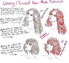 Wavey And Tousled Hair Mini Tutorial By Darlingmionette On Deviantart How To Draw Hair Hair Techniques Tousled Hair
