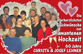 Glückwünsche diamantene hochzeit, sie sind erfüllt von der liebe zueinander. Grussanzeige Familienanzeigen Geburten Hochzeiten Idowa Markt