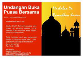 Undangan Buka Puasa Bersama Created By Mellyaseswitadr Undangan Persamaan Dokter