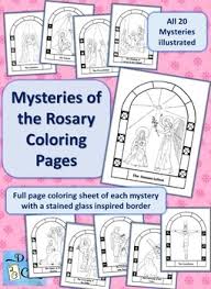 Our coloring pages are free and classified by theme, simply choose and print your drawing to color for hours! Mysteries Of The Rosary Coloring Pages By Kristen Rabideau Tpt