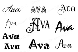 The svg editors listed below have very simple interface, and editing scalable vector files with them is a very easy task. Svg Png Cutting Files Template Girl Name Ava Vector 253705 Svgs Design Bundles