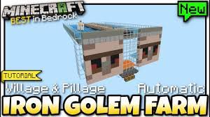 Is there an iron farm for minecraft bedrock? Minecraft Bedrock Iron Golem Farm Automatic 1 11 Tutorial Mcpe Minecraft Bedrock Bedrock Minecraft Building Blueprints