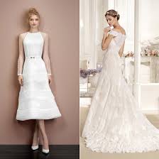 Los vestidos para invitadas de boda cortos, como se suelen llevar para las bodas de día, es mejor llevarlos en colores claros. Corto O Largo Que Vestido De Novia Va Mas Con Tu Estilo Foto 1