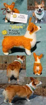 Felt Corgi Custom Pembroke Welsh Corgi Fiber Friends Mini Pet Portraits That Match Your Pet Via Etsy Welsh Corgi Corgi Corgi Dog