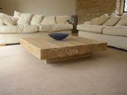 Coffee Table With Cube Base Seasoned Oak Coffee Table Rustic Oak In 2021 Modern Coffee Table Decor Solid Wood Coffee Table Coffee Table