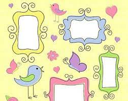 Spring Clipart On Etsy A Global Handmade And Vintage Marketplace Doodle Frames How To Draw Hands Drawing Frames