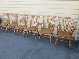Set Of 6 Solid Maple B P John Furniture Windsor Dining Chair S Chairs 425 Need To Pick Up And Have Them Painted Whi Windsor Dining Chairs Dining Chairs Chair