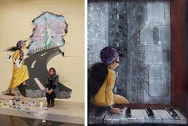 Ommolbanin hassani) (born 1988) is an afghan graffiti artist, a fine arts lecturer, and the associate professor of drawing and anatomy drawing at the kabul university.she has popularized street art in the streets of kabul and has exhibited her art in several countries including india, iran, germany, united states of america, switzerland. Real Person Beneath The Burqa Shamsia Hassani Widewalls