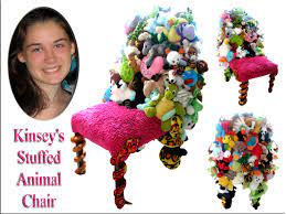 A Custom Stuffed Animal Chair I Created For My Daughter Kinsey A Keepsake Of Her Stuffed Animals For Many Years To Co Animal Chair Crafts Diy Furniture Hacks