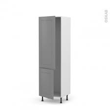 Galerie pour meuble frigo encastrable brico depot en terme de gain de place dans votre cuisine, le réfrigérateur encastrable est idéal ! Colonne De Cuisine N 2721 Armoire Frigo Encastrable Filipen Gris 2 Portes L60 X H195 X P58 Cm Oskab