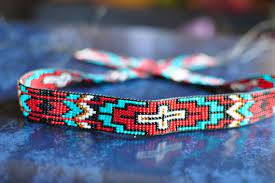 Beaded Hat Band Cross Google Search Beaded Hat Bands Beaded Hat Hat Band