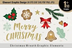 Download Christmas Wreath And Christmas Graphic Elements Graphic By Gleenart Graphic Design Christmas Wreaths Christmas Creative PSD Mockup Templates