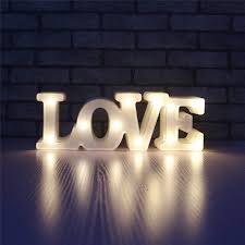 Yeduo Romantic Small White Love Marquee Sign Night Lights For Home Wedding Decoration Valentine Gift Led Night Lamp Night Light Home Wedding Decorations