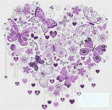 Purple Butterfly Heart Pdf Cross Stitch Pattern Cross Stitch Heart Butterfly Cross Stitch Cross Stitch Patterns