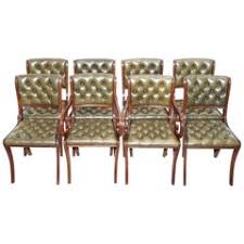 Bring the sophisticated look of leather seating to your kitchen, dining room, or entertainment area. Green Leather Dining Chair 28 For Sale On 1stdibs