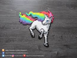 Licorne Perles Hama Unicorn Perler Beads Animaux Perles Hama Bijoux Perles Hama Chat En Point De Croix