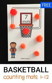 Basketball Shots Counting Mats Preschool Crafts Sports Theme Classroom Basketball Math