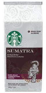 Starbucks Sumatra Whole Bean 340g Dark Roast Coffee Roasted Coffee Beans Beans
