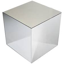 Retro cool and sassy, the uttermost matty mirrored cube end table is a reflection of bold times. Mirrored Cube Table