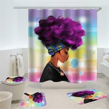 We did not find results for: 4 Pcs Bathroom Sets With Shower Curtain African American Girl Shower Curtain Bath Rug Sets Toilet Cover Bath Mat Set With Hooks Street Market Africa