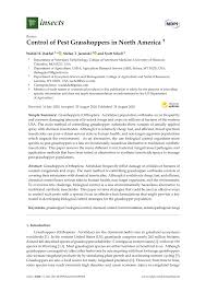 Good critical thinking is the foundation of science and democracy. Pdf Control Of Pest Grasshoppers In North America