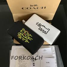 This week we're obsessed with the coach 1941 x keith haring collection. Coach F87107 Long Wallet Box Leather X Keith Haring Zip Wallet Zipper Purse Pouches Mens Shopee Malaysia