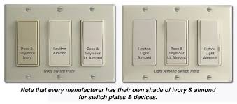 Almond Versus Ivory Electrical Device Comparison Pictures Plates On Wall Electricity Switch Plates