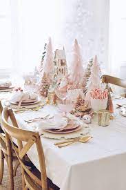 Pink Christmas Table Decorations A Pink Wonderland Dinner Pink Christmas Table Christmas Table Centerpieces Christmas Table Settings