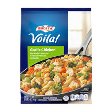 We made a complete meal out of it by add leftover grilled chicken and fresh broccoli for the last couple minutes. Voila Garlic Chicken Frozen Family Meal Birds Eye