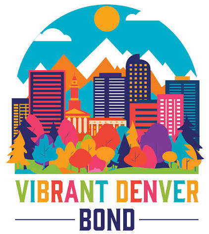 Graphic for Vibrant Denver Bond. Colorfuly Denver skyline. 