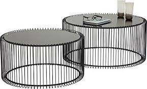 Kare Design Couchtisch Wire Black 2er Set Runder Moderner Glastisch Grosser Beistelltisch Kaffeetisch Nachttisch Schwarz H B T 30 5xo60cm 33 5xo69 5cm Couchtisch Set Runder Kaffeetisch Couchtisch