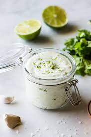 Be generous with the cream, it sure is tasty. Cilantro Lime Crema Isabel Eats