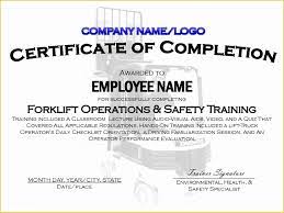 15 forklift certification card template for training. Safety Certificate Template Yorte