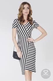 Black And White Strips Frock Black And White Stripes Different Directions Vestidos Para Senoras Ropa De Moda Mujer Ropa